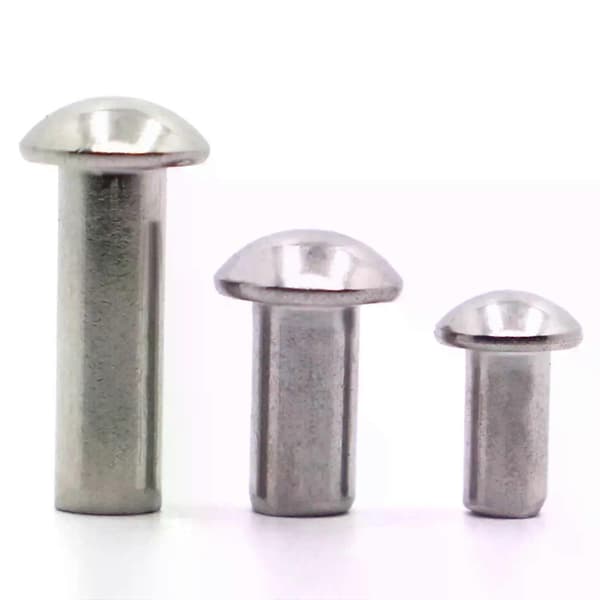 10-50 stk 304 rustfritt stål solid rundhode nagle M08 M1 M12 M14 M16 M2 M25 M3 M4 M5 M6 legering selvpluggende nagle GB867
