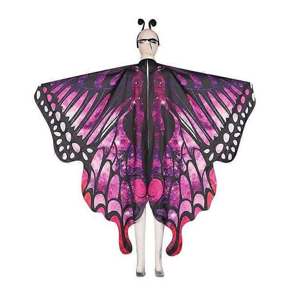Halloween cosplay Ny sommerfuglekappe Gradient Farverig Danseudsmykning Vingedanseplatform Style 2