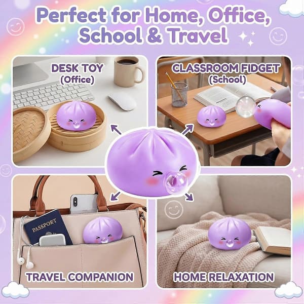 Regnbuegradient Bolle Squishy Legetøj, Pop Boble Klemme Fidget Legetøj Stresslindring Angstudløsning Håndsensorisk Legetøj blue K2