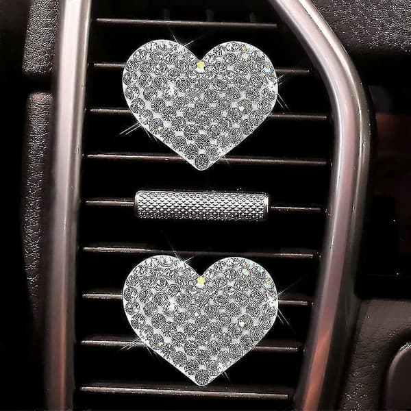 2-pack bilventilklämmor, kristallbildiffusorklämma, strassoljediffusorklämma