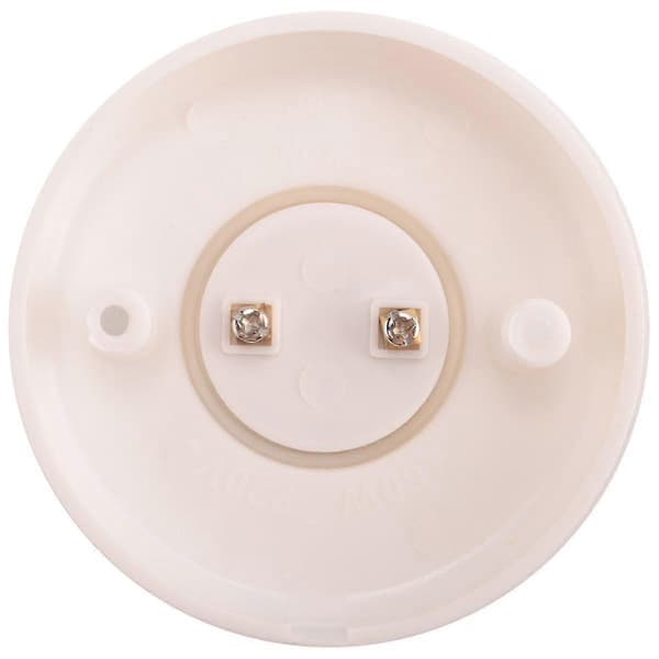 E27 Round Plastic Socket Screw Lamp Holder White