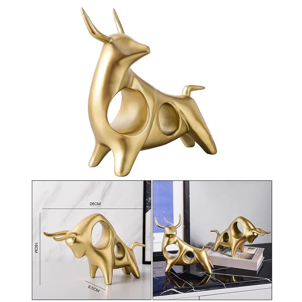 Kvægskulptur Tyrens år pyntefigur statue bordkunst B