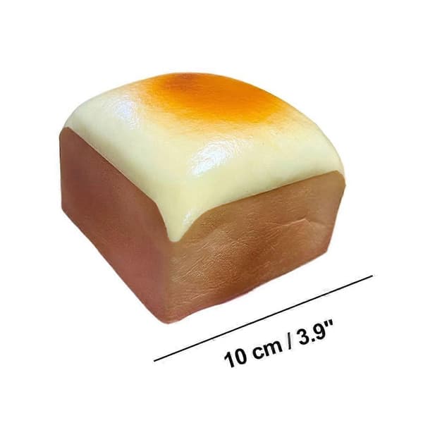 Gul Toast Squeezie Legetøj - Langsom Rebound, Brøduft, til Kontor, 10cm