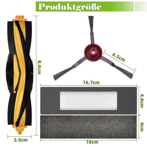 Reservedele Tilbehørssæt Kompatibelt til DEEBOT OZMO N7/N8 Pro+ /920/950/T5/T8/T8