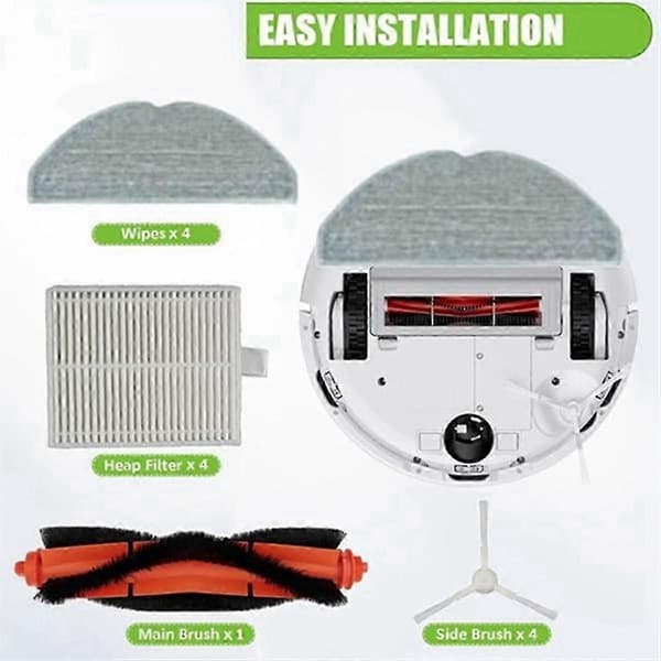 Passer for Xiaomi S20 E12 E10 B112 C103 robotstøvsuger reservedeler hovedsidebørste