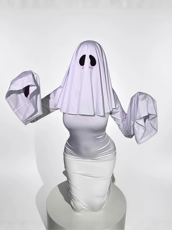 Halloween & Scenespil Hvid Spøgelse Cosplay Kjole til Kvinder White S