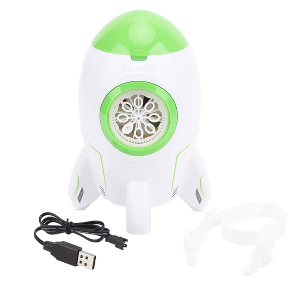 V18 Electric Bubble Machine Toy Automatic Bubble Blower Rechargeable Bubble Maker with Light for Toddlers Kids_Super Gift
