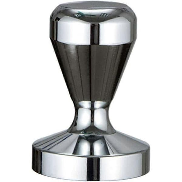 Krommet solid kaffestamper i rustfritt stål (49 mm) for kaffe og espresso, tamping, barista