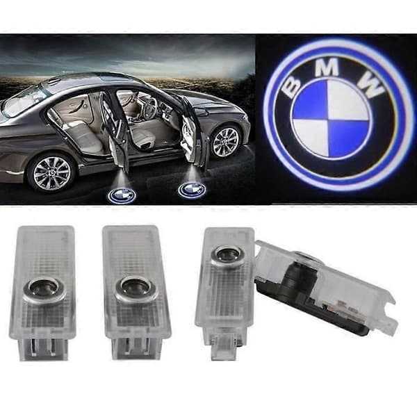 4 stk 2 par LED bildørprojektor LED-logolyspære for BMW E90 E60 E92 E65 E63 F10 F01 Velkomstlogo Spirit Om