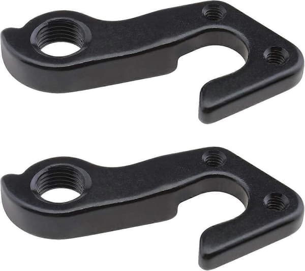 2-pak cykelbaggear, gearskifterkrog, sort aluminiums bagkrog