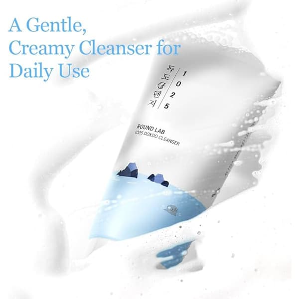 ROUND LAB 1025 Dokdo Cleanser (150ml) — Low pH, Rich & Dense Foam, Deep Cleansing, Hydrating Facial Cleanser