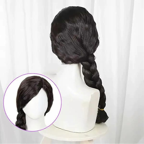 Elphba Witch Extra Long Braid Wig - Black and Brown Witch Cosplay Braid Wig