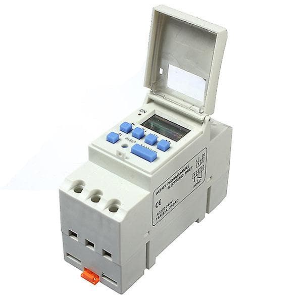 Digital programmerbar timerkontakt til skinne 220-240v 16a_Gave