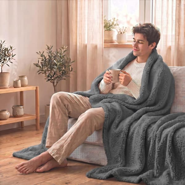 Teddy-stoff, metervare, 1 m x 140 cm, teddy-stoff, møbelstoff, metervare GRÅ