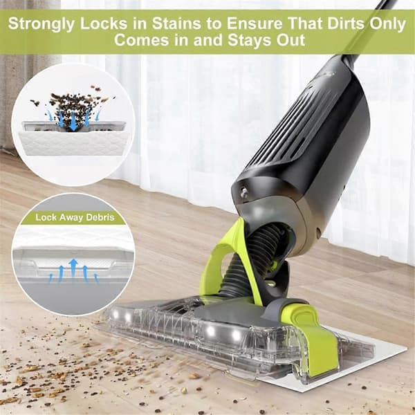4 stk. moppeerstatningsputer for VACMOP VM252 VM205 VM200 VM190 VC205 QM250 moppetilbehør