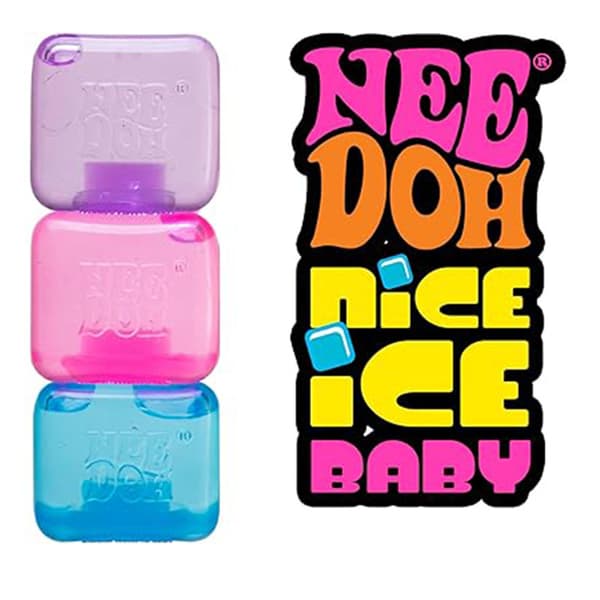 Schylling Needoh Nice Cube Sensorisk Leketøy - Stresslindrende Kube (Rosa)