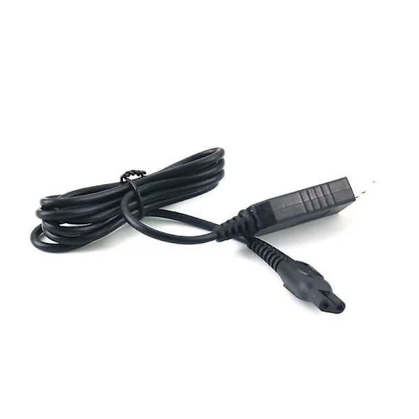 USB-opladerkabel til Philips OneBlade QP2630 barbermaskine trimmer oplader sort
