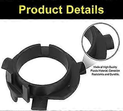 Jinxiu H7 frontlysadaptere, H7 LED frontlysadapter H7 lyspæreholder for K3 K4 K5 2 stk svart