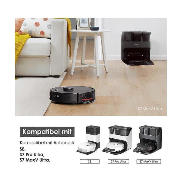 Tilbehørssett for S8/S7/S8+/S7 MaxV Ultra/S7 Pro Ultra, robotstøvsugertilbehør