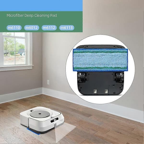 6 stk. moppepude tilbehør til M6-serien Ultimate Robot Mop Robot Vådmoppepude