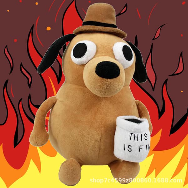 Kaffe Hund Detta är Fine Hund Plysch Leksak Docka Julklapp
