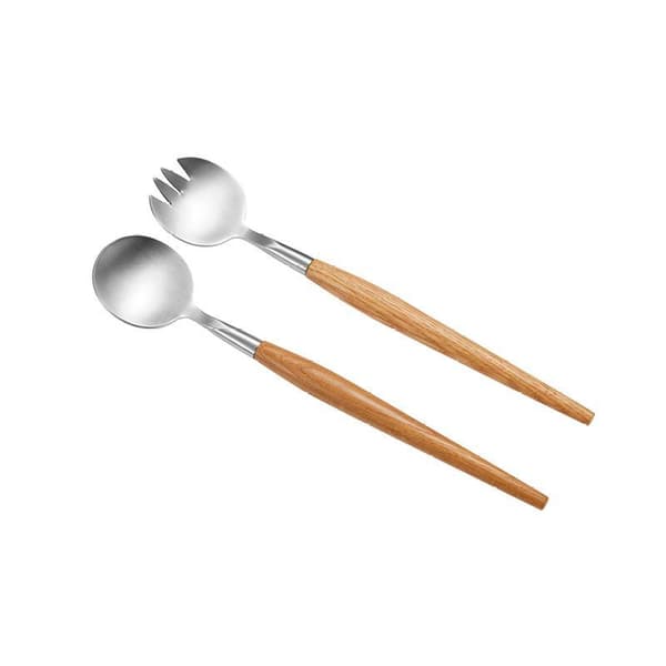 Salatbestik 2 dele, træ, 28cm