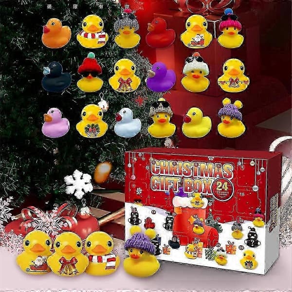 2026 1-24 dagar julkalender gummianka leksaker nedräkningskalender barn julklapp 25-26s