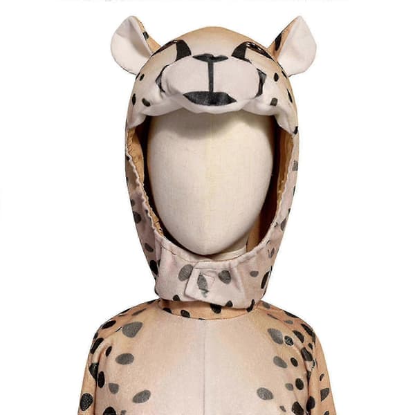 Gepard/Leopard Halloween-drakt for barn, S-XL S 105-115