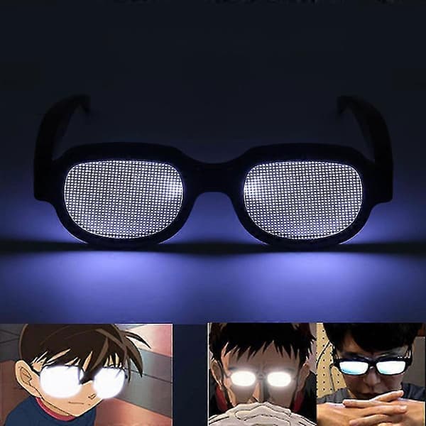 Nye LED-lysbriller Conan med samme type lysende briller Personlighet A3