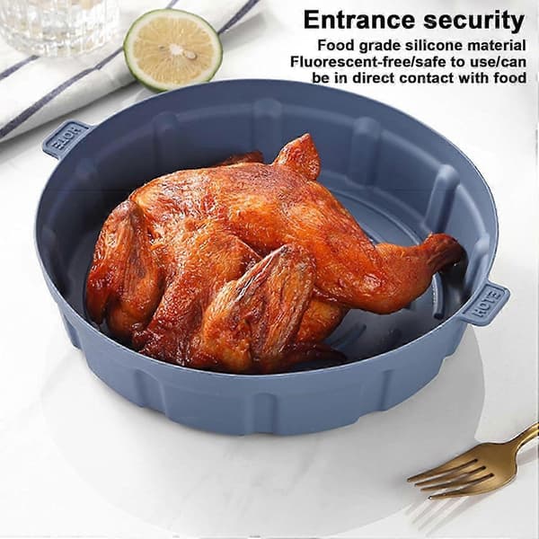 26-27 10-tommer foldbare non-stick silikone airfryer-måtteindlæg