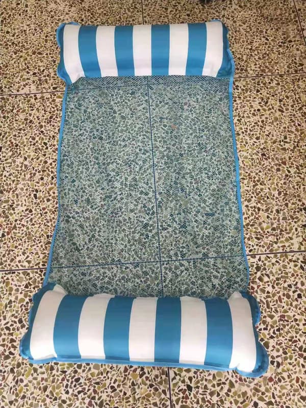 Floating Hammock, Inflatable Pool Hammock, Floating Lounger, Multifunctional Foldable Floating Beach Hammock for Adults (Light Blue)