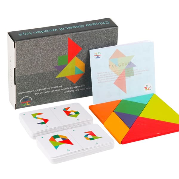 Fun Tangram Puzzle for Teaching, Early Learning Materials for Children, Educational 3D Geometric Shape Puzzle for DIY