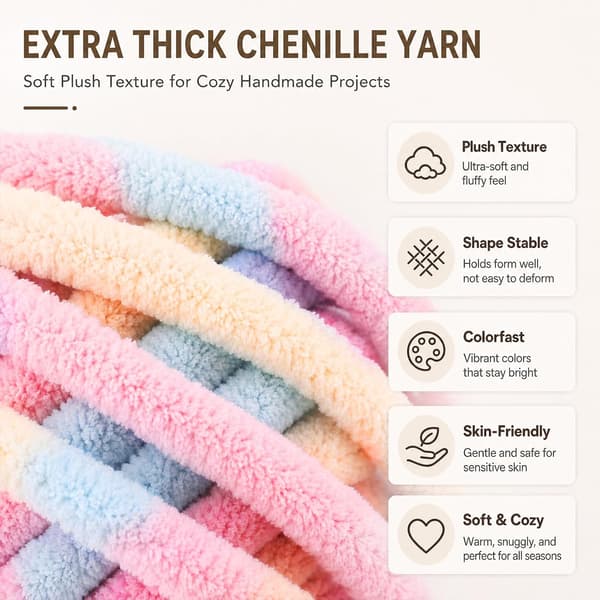 Chunky garn för handstickning, 2 stycken 500 g chunky garn, blåbär sockervadd 2 stycken