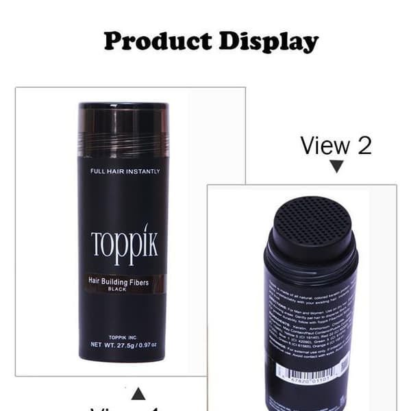 Toppik Medium - 27, - Mørk Brun, for å dekke hårtap.