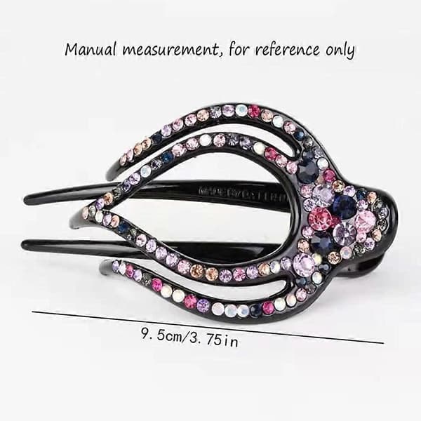 4 STK Hjerteformet Hårklemme Andenebbklemmer med Rhinestones Hodeplagg for Kvinner Diamanthårklemmer (Klassisk)