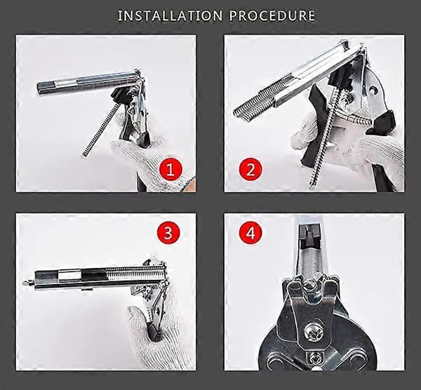 Typ M Hog Nail Ring Tangsæt med 2400 stk. M-clips til hegnfastgørelse, møbelpolstring, dyrebur