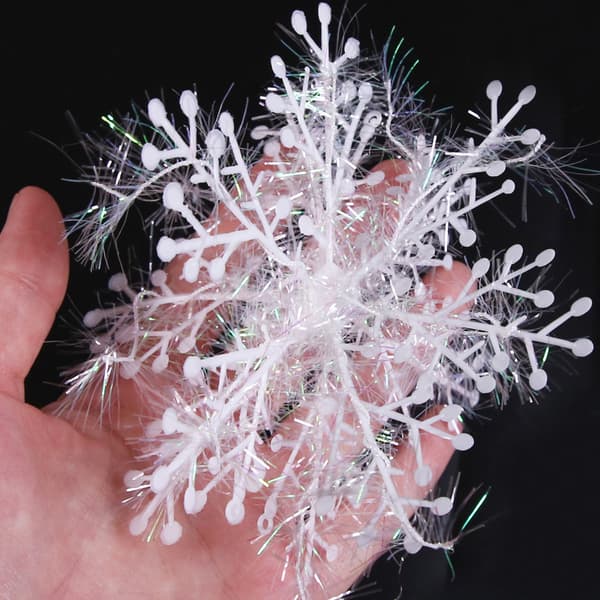 6 st 3D Snöflingor Julgransdekoration