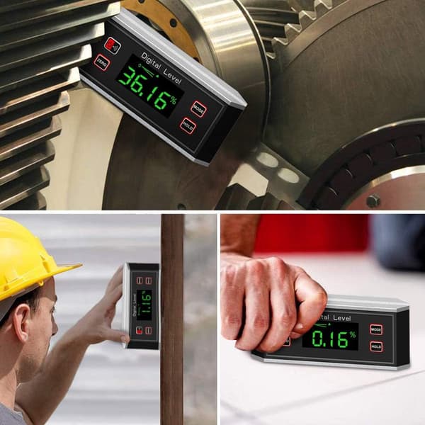 Angle Meter, Digital Protractor Inclinometer Angle Gauge, Precision Level Box for Drills, Masonry