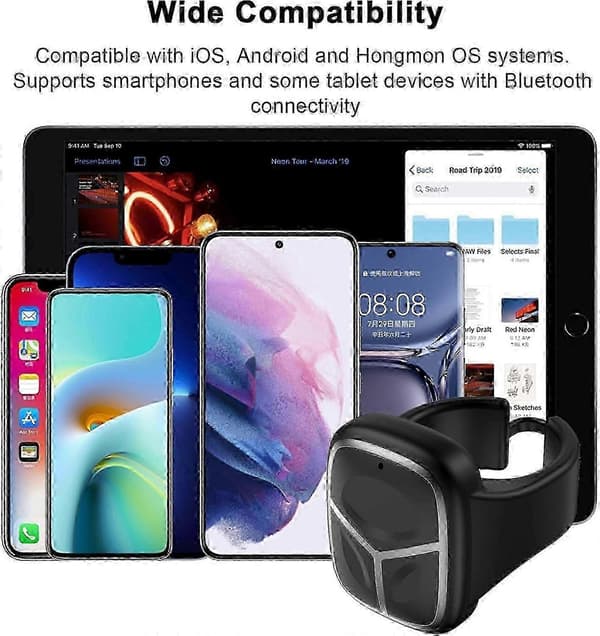 Wireless Bluetooth Mouse Mini Intelligent Handheld Finger Ring Mouse Bluetooth Portable Laptop Mouse Rechargeable Remote Control Thumb Mouse With Se