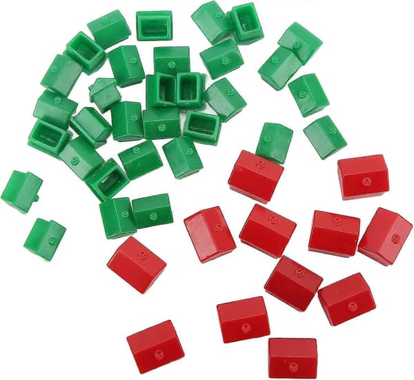 Hotel Game Replacement, Plastic Hotel Houses Monopoly Hotel Pieces Complementary Accessories