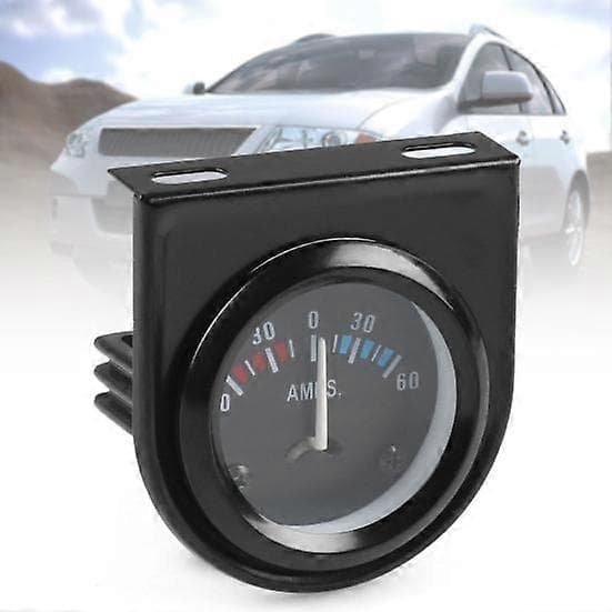 Auton mittari pölytiivis helppo puhdistaa ABS-auton ampeerimittari autoon 12V 2 tuumaa