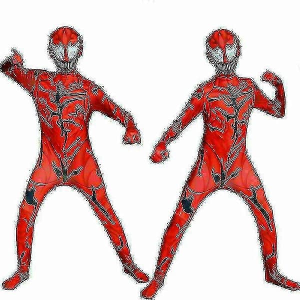 Børne Carnage Kostume Cletus Kasady Marvel Venom Cosplay Red 190