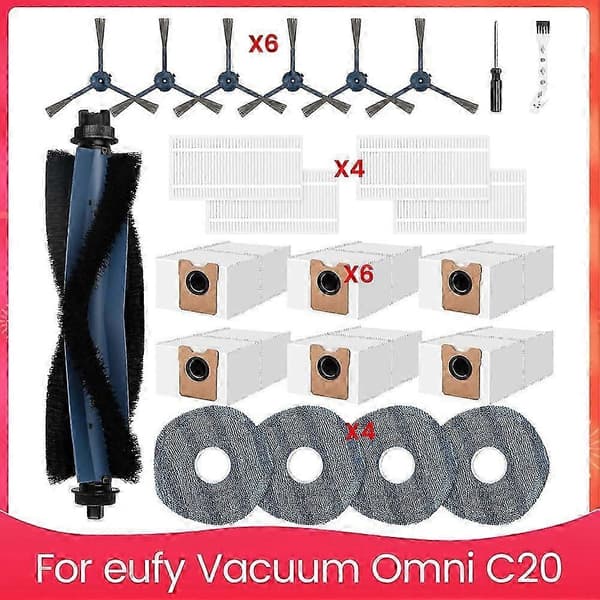 For Eufy Vacuum Omni C20, Erstatningsdeler Tilbehørssett