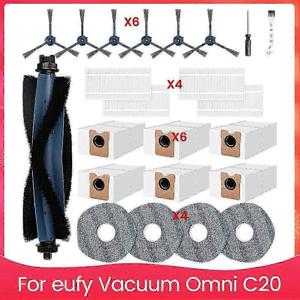 Til Eufy Vacuum Omni C20, reservedele tilbehørssæt