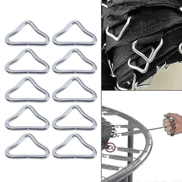 10 st/förpackning Trampolinmatta Triangelringar Spänne Universal Passform Ring V-ringar