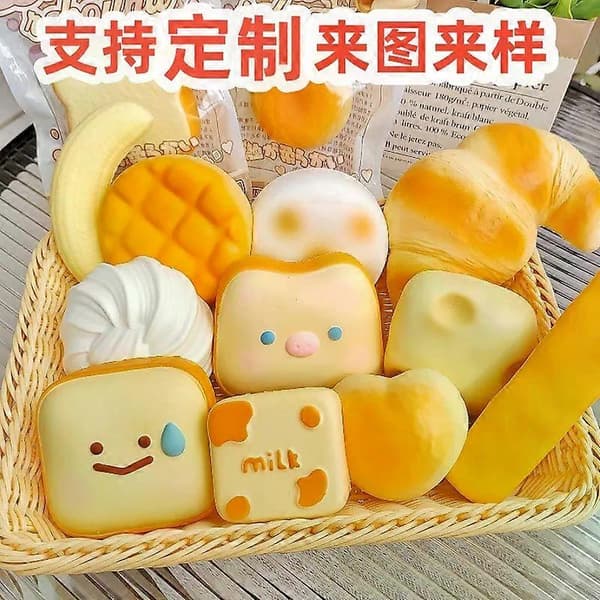 Smør Squishy Legetøj, Langsomt Stigende Squishy, Squishy Smørstang, Stresslindrende og Afslappende Fidget Legetøj til Børn og Voksne, Perfekt til Jul, Fest, Bi E