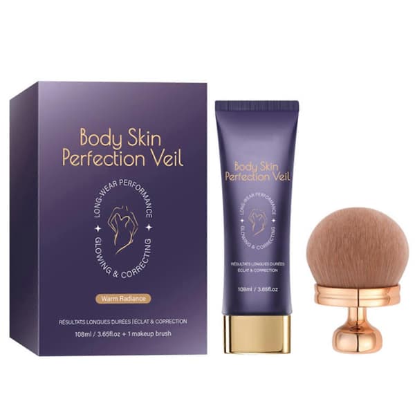 Body Coverage Perfector with brush, long-lasting coverage, concealer, sweat-proof, evens out skin tones, tinted cream