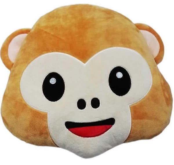 Emoji Apa Plyschleksak Kudde Kudde Apa Täcker Mun Julklapp