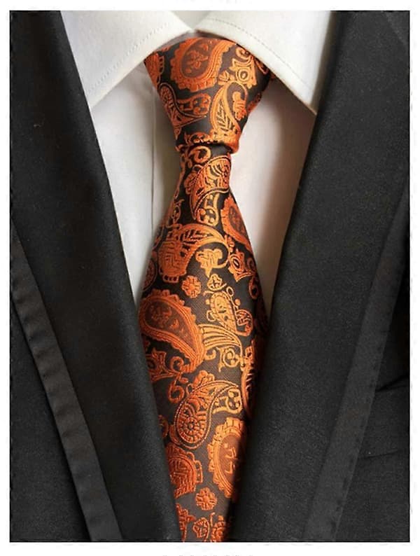 6 st Herr Slips Klassisk Slips Blåregn Jacquard Halsdukar