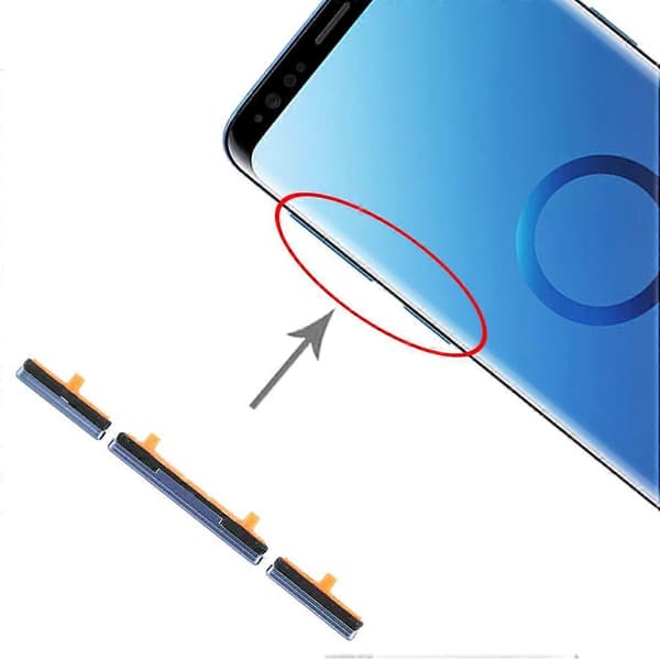 [LCS]10 uppsättningar sidoknappar för Samsung Galaxy S9 / Samsung Galaxy S9+ Blue